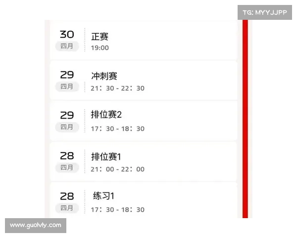 f1赛事安排 f1赛事安排